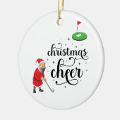 サンタとゴルファーへのゴルフのメリークリスマス応援 セラミックオーナメント (左)