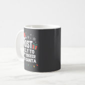サンタとサッカーするのが一番好きなクリスマスTシャツ コーヒーマグカップ (正面左)