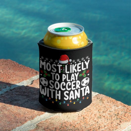 サンタとサッカーをする確率が最も高いクリスマス 缶クーラー (インサイチュ プール)