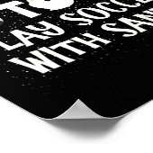 サンタとサッカーをする確率が最も高い おもしろい家族 ポスター (角)