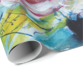 サンタとサックス、クリスマスパーティーナイトブルー ラッピングペーパー (ロールコーナー)