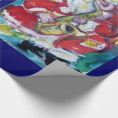 サンタとサックス、クリスマスパーティー ラッピングペーパー (角)