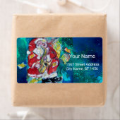 サンタとサックス、クリスマスホリデーパーティーブルー ラベル (インサイチュ)