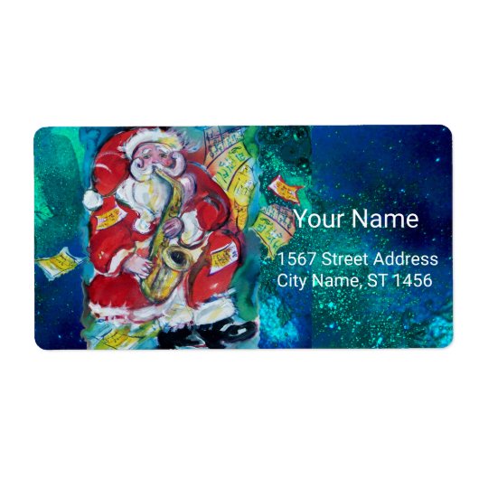 サンタとサックス、クリスマスホリデーパーティーブルー ラベル (正面)