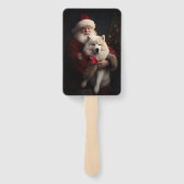 サンタとサモイドサンタフェスティバルクリスマス ハンドファン (裏面)