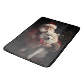 サンタとサモイドサンタフェスティバルクリスマス バスマット (アングル)