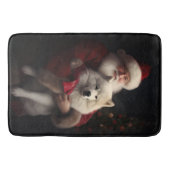 サンタとサモイドサンタフェスティバルクリスマス バスマット (正面)