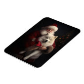 サンタとサモイドサンタフェスティバルクリスマス マグネット (左側)