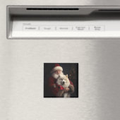 サンタとサモイドサンタフェスティバルクリスマス マグネット (インサイチュ (食洗機))