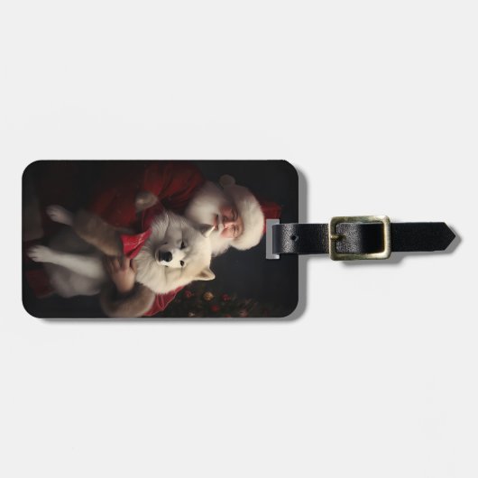 サンタとサモイドサンタフェスティバルクリスマス ラゲッジタグ