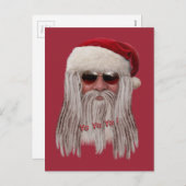 サンタとサンタのシェードとダース シーズンポストカード (正面/裏面)