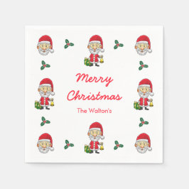 サンタとジンルベル スタンダードカクテルナプキン