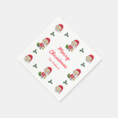 サンタとジンルベル スタンダードカクテルナプキン (角)