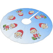 サンタとジンルベル ブラッシュドポリエステルツリースカート (アングル)