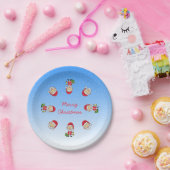 サンタとジンルベル ペーパープレート (パーティー)