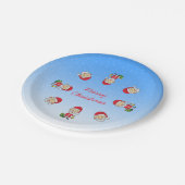 サンタとジンルベル ペーパープレート (アングル)