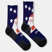 サンタとスターの微笑みを青に ソックス (右)