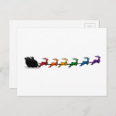 サンタとスリーとLGBTQプライドレインボートナカイ シーズンポストカード (正面/裏面)