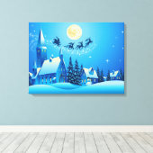 サンタとスリー キャンバスプリント (インサイチュ (ウッドフロア))