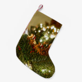 サンタとスリー スモールクリスマスストッキング (正面 (吊り時))