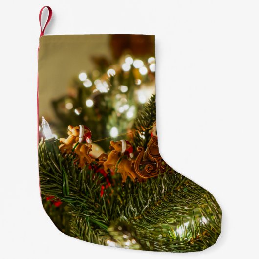 サンタとスリー スモールクリスマスストッキング (正面)