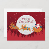 サンタとスリー ポストカード (正面/裏面)