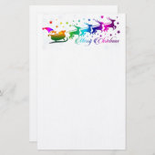 サンタとスリー 便箋 (正面/裏面)