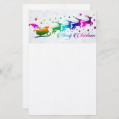 サンタとスリー 便箋 (正面/裏面)