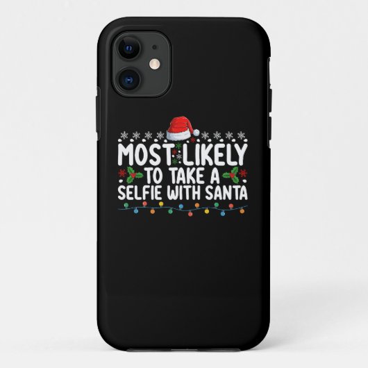 サンタとセルフィーを撮る可能性が最も高いクリスマス Case-Mate iPhoneケース (裏面)