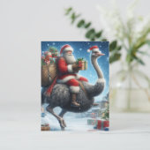 サンタとダチョウ ポストカード (スタンド正面)