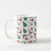 サンタとツリーと雪だるまのクリスマスマグ コーヒーマグカップ (左)