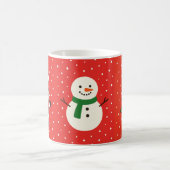 サンタとツリーと雪だるまのクリスマスマグ コーヒーマグカップ (中央)