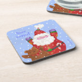 サンタとテディのコースター コースター (左側)