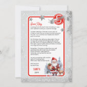 サンタとトナカイからの手紙 子供へのサンタからの手紙 招待状 (正面)