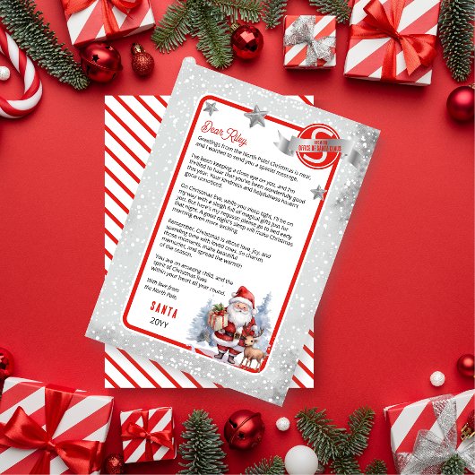 サンタとトナカイからの手紙 子供へのサンタからの手紙 招待状