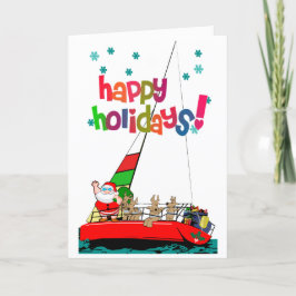 サンタとトナカイがクリスマスに出航 シーズンカード
