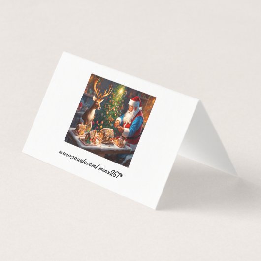 サンタとトナカイがジンジャーパンの家を作る (裏面)