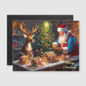 サンタとトナカイがジンジャーパンの家を作る (正面/裏面)