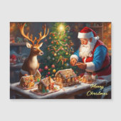 サンタとトナカイがジンジャーパンの家を作る (正面)