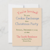 サンタとトナカイがジンジャーパンの家を作る 招待状 (裏面)