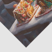 サンタとトナカイがジンジャーパンの家を作る 薄葉紙 (詳細)