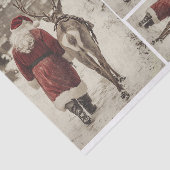 サンタとトナカイが納屋に戻る 薄葉紙 (詳細)