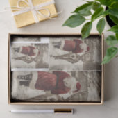 サンタとトナカイが納屋に戻る 薄葉紙 (ギフト)