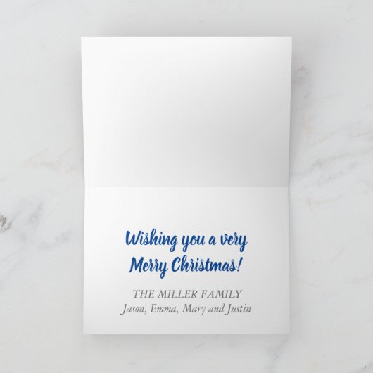 サンタとトナカイとメリークリスマス。 カード (内部)