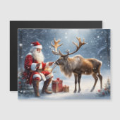 サンタとトナカイのアート (正面/裏面)