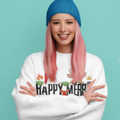 サンタとトナカイのクリスマスおもしろい スウェットシャツ