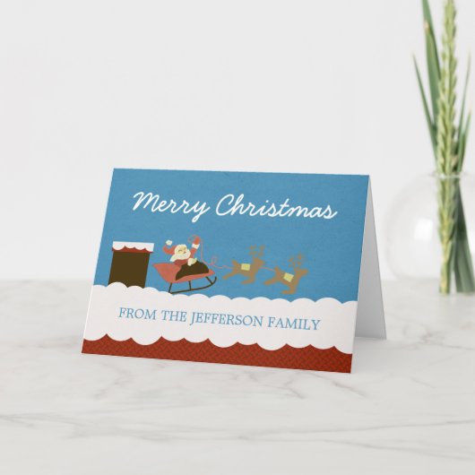 サンタとトナカイのクリスマスカード シーズンカード (正面)