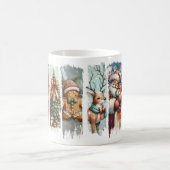 サンタとトナカイのクリスマスザとクッキー コーヒーマグカップ (中央)