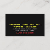 サンタとトナカイのクリスマスパーティー券 エンクロージャーカード (裏面)