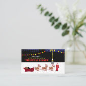 サンタとトナカイのクリスマスパーティー招待券 エンクロージャーカード (スタンド正面)